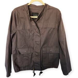 Sanctuary Women's Grey Snap Front Jacket Size Large